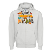 Dove Grey one thankful mama Zipper Hoodie - CowGirlArtShop