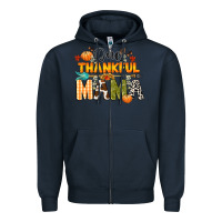 Navy one thankful mama Zipper Hoodie - CowGirlArtShop