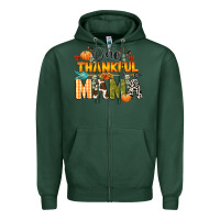 Sports Green one thankful mama Zipper Hoodie - CowGirlArtShop