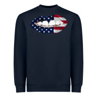 Navy Lips American Flag Heavyweight Sweatshirt - Bettercallsaul