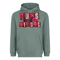 Sage Hugs and kisses Valentine's Day Heavyweight Hoodie - FaDigitalArtStudio