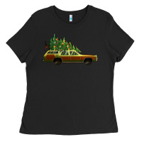 Black christmas vacation car Ladies Tee - Jasminsmagicworld