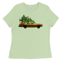Matcha christmas vacation car Ladies Tee - Jasminsmagicworld