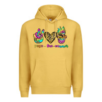 Antique Gold peace love summer Premium Hoodie - JahusDesignShop
