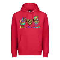 Cardinal peace love summer Premium Hoodie - JahusDesignShop