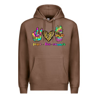 Chestnut peace love summer Premium Hoodie - JahusDesignShop
