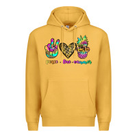 Mustard peace love summer Premium Hoodie - JahusDesignShop