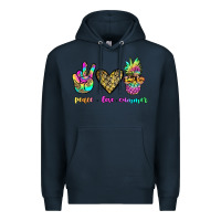 Navy peace love summer Premium Hoodie - JahusDesignShop