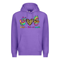 Purple peace love summer Premium Hoodie - JahusDesignShop