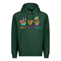 Sports Green peace love summer Premium Hoodie - JahusDesignShop