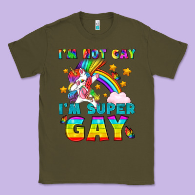 Lgbtq I'm Not Gay I'm Super Gay Classic Tee Designed By Bundleandbundleshop