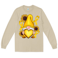Mushroom Childhood Cancer gnome Long Sleeve Tee - RanaPortraitStore