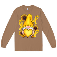 Toasted Coconut Childhood Cancer gnome Long Sleeve Tee - RanaPortraitStore