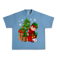 Pebble Blue Santa's Elf Christmas Urban Heavy Tee - BundleAndBundleShop