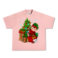 Salmon Santa's Elf Christmas Urban Heavy Tee - BundleAndBundleShop