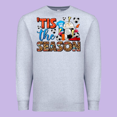 Tis The Season  Soccer  Frappe Coffee Premium Sweatshirt Designed By Fadigitalartstudio