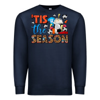 Navy tis the season  soccer  frappe coffee Premium Sweatshirt - FaDigitalArtStudio