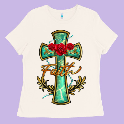 Cross Faith Ladies Tee Designed By Barkaloodesign
