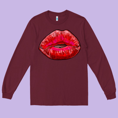 Kiss Long Sleeve Tee Designed By Ranaportraitstore