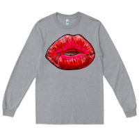 Heather Grey kiss Long Sleeve Tee - RanaPortraitStore