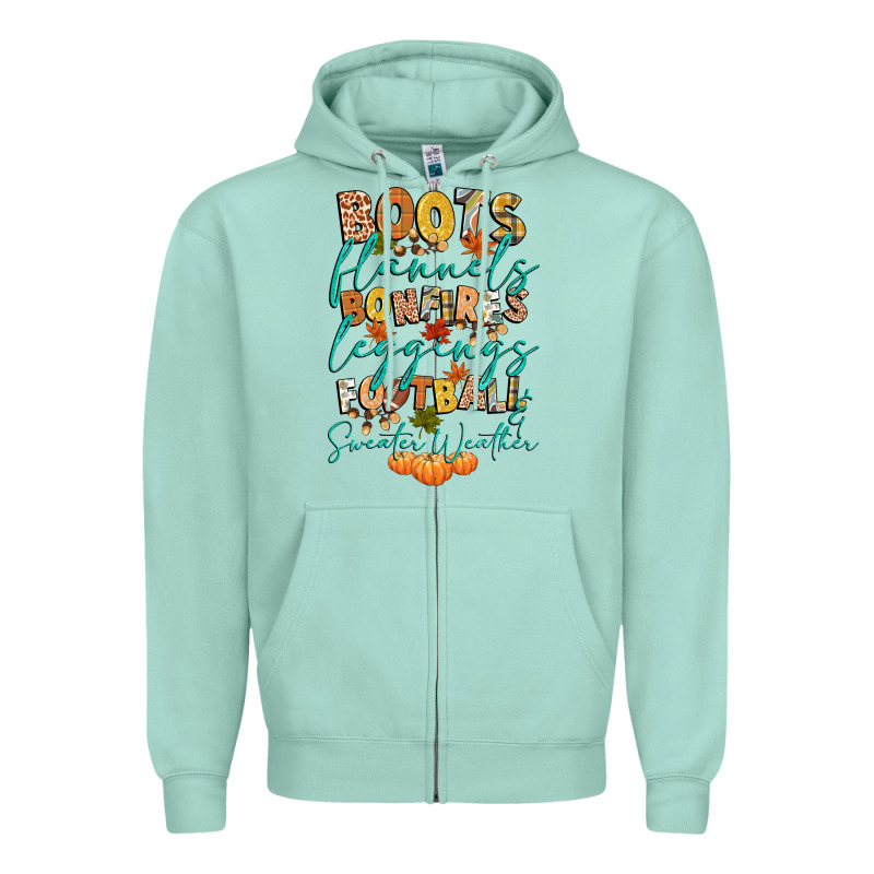Boots Flannels Bonfires Football Zipper Hoodie by CowGirlArtShop | Teevron