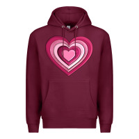 Burgundy sweet heart olivia Premium Hoodie - OliviaCreatesArt