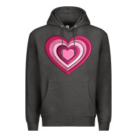 Charcoal Heather sweet heart olivia Premium Hoodie - OliviaCreatesArt