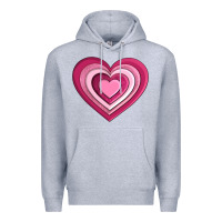 Heather Grey sweet heart olivia Premium Hoodie - OliviaCreatesArt