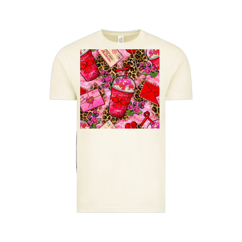 Valentines Day Coffee Cups And Love Letter With Xoxo And Leopard Seaml Vintage Tee by BundleAndBundleShop | Teevron