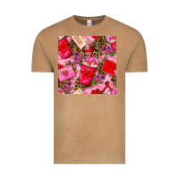 Vintage Camel valentines day coffee cups and love letter with xoxo and leopard seaml Vintage Tee - BundleAndBundleShop