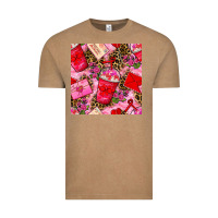 Vintage Coffee valentines day coffee cups and love letter with xoxo and leopard seaml Vintage Tee - BundleAndBundleShop