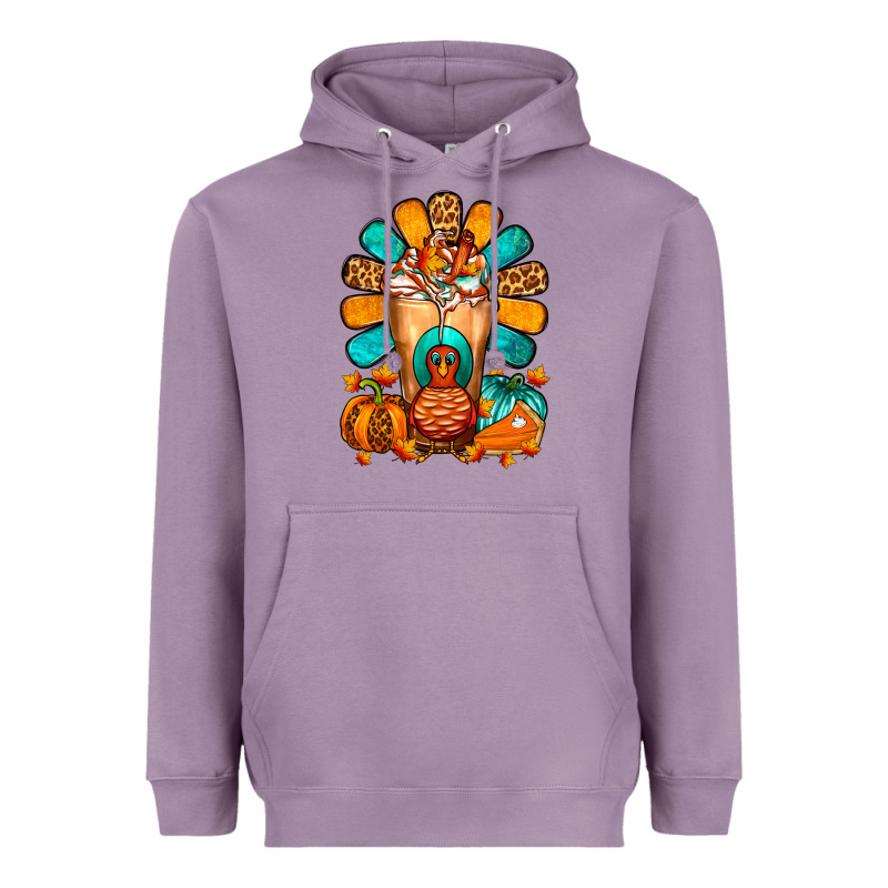 Thanksgiving Cold Drink Frappe Heavyweight Hoodie by FaDigitalArtStudio | Teevron