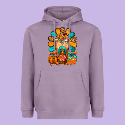 Thanksgiving Cold Drink Frappe Heavyweight Hoodie Designed By Fadigitalartstudio
