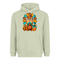 Matcha Thanksgiving Cold Drink Frappe Heavyweight Hoodie - FaDigitalArtStudio