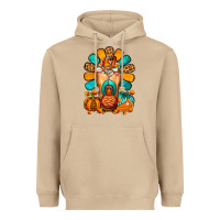 Mushroom Thanksgiving Cold Drink Frappe Heavyweight Hoodie - FaDigitalArtStudio