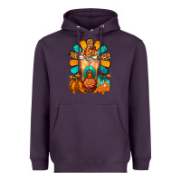 Plum Thanksgiving Cold Drink Frappe Heavyweight Hoodie - FaDigitalArtStudio