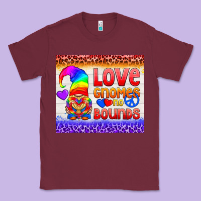 Lgbtq+ Love Gnomes No Bounds Tumbler Classic Tee Designed By Bundleandbundleshop