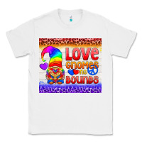 White LGBTQ+ Love Gnomes No Bounds Tumbler Classic Tee - BundleAndBundleShop
