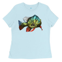 Baby Blue Peacock Bass Illustrations Ladies Tee - LillyAllenDesigns
