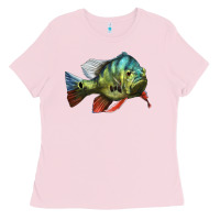 Bubblegum Pink Peacock Bass Illustrations Ladies Tee - LillyAllenDesigns