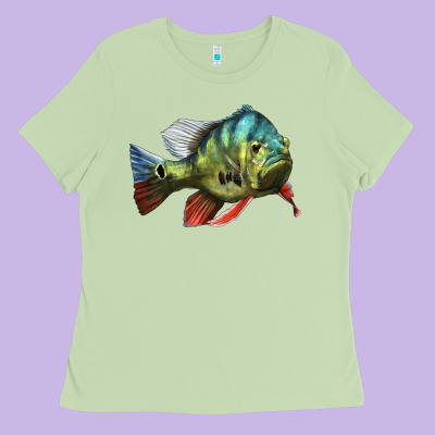 Peacock Bass Illustrations Ladies Tee Designed By Lillyallendesigns