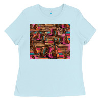Baby Blue valentines day violin and cowboy boots country music Ladies Tee - Jasminsmagicworld