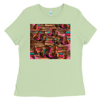 Matcha valentines day violin and cowboy boots country music Ladies Tee - Jasminsmagicworld