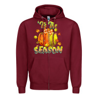 Burgundy its the season softball Zipper Hoodie - CowGirlArtShop