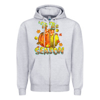 Heather Grey its the season softball Zipper Hoodie - CowGirlArtShop