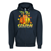 Navy its the season softball Zipper Hoodie - CowGirlArtShop