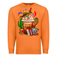 Carrot Mexican Frappe With Cactus Sombrero And Maracas Premium Sweatshirt - FaDigitalArtStudio