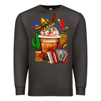 Smoke Mexican Frappe With Cactus Sombrero And Maracas Premium Sweatshirt - FaDigitalArtStudio