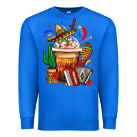 True Royal Mexican Frappe With Cactus Sombrero And Maracas Premium Sweatshirt - FaDigitalArtStudio