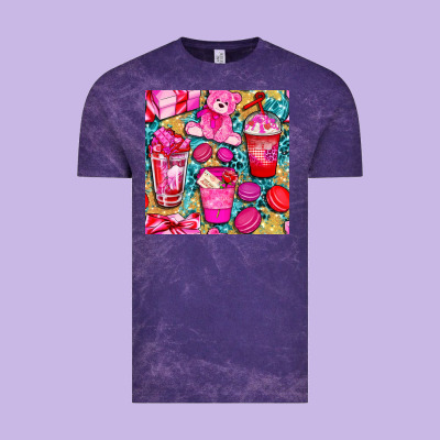 Valentines Day With Love Coffee Cups  Seamless Pattern Bbs Vintage Tee Designed By Bundleandbundleshop